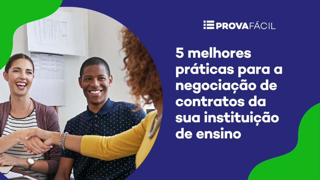 Negociação de contratos da sua instituição de ensino